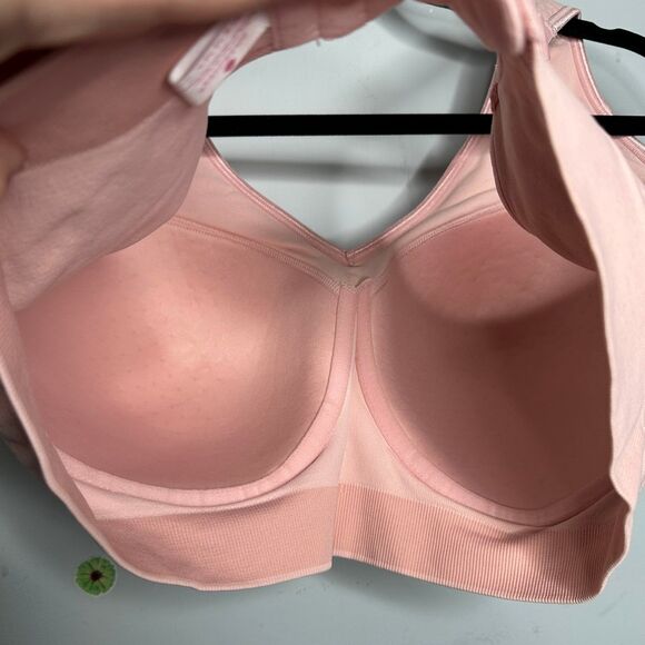 Breezies Seamless Floral Jacquard Wirefree T-Shirt Bra Ballet Pink Plus Sz 40DDD - Picture 6 of 9